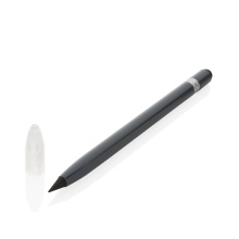 Aluminium inktloze pen met gum - Topgiving