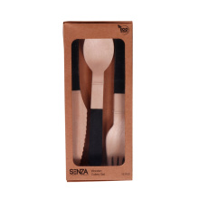 SENZA Wooden Cutlery Black Set of 12 pcs - Topgiving