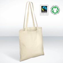 Fairtrade en biologisch katoenen tas met lange handvaten - Topgiving
