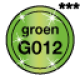 Fluorescerend transparant groen met glitters G012