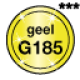 Fluorescerend transparant geel met glitters G185